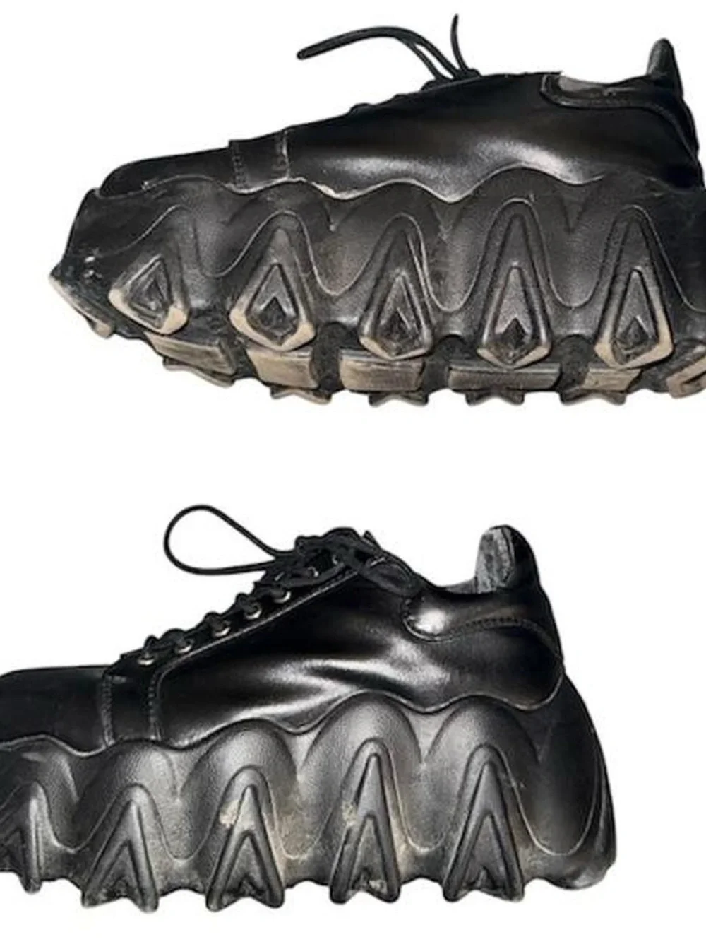 Black chunky platform sneakers